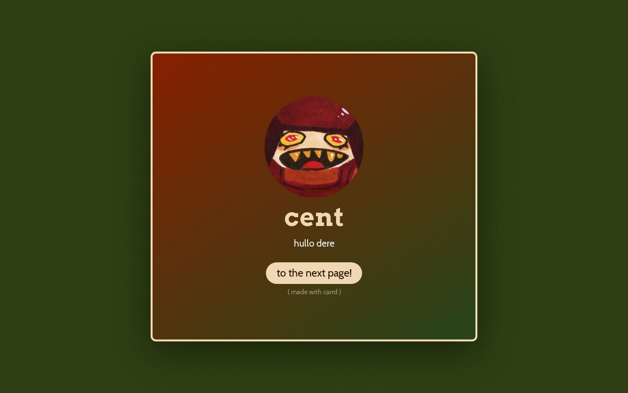 Carrd profile picture for @cent